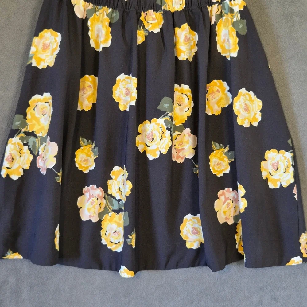 LOFT Outlet Floral Tie A-Line Skirt Women's Large Rose Casual Office Cottage